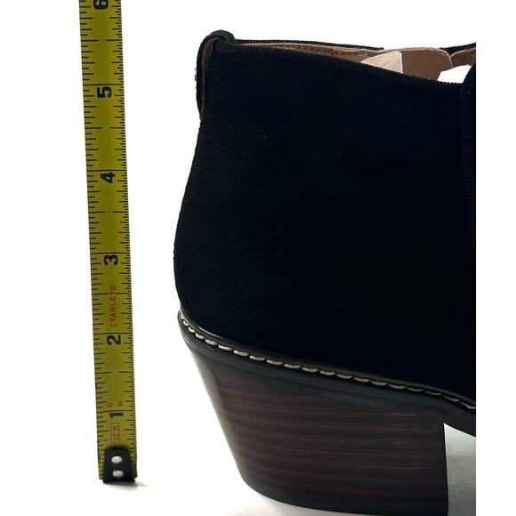 Sam Edelman PRYCE Black Suede Ankle Boots Womens 9M Water Resistant New $150 - Picture 7 of 11